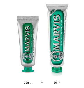 yzMarvis - NVbN XgO ~g  85ml25ml Zbg Marvis Classic Strong Mint Toothpaste Bundle - 85ml & 25ml Set