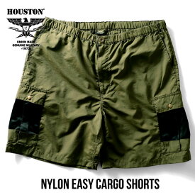 HOUSTON / ヒューストン 1996 NYLON EASY CARGO SHORTS / ナイロンイージーカーゴショーツ-全4色- / メッシュ/ハーフパンツ/ゴム/シンプル/ユニオンネットストア[1996]