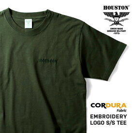 HOUSTON / ヒューストン 21957 EMBROIDERY LOGO CORDURA TEE / 刺繍ロゴコーデュラ半袖Tシャツ -全4色- / シンプル / ナイロン / BELTON / ユニオンネットストア[21957]