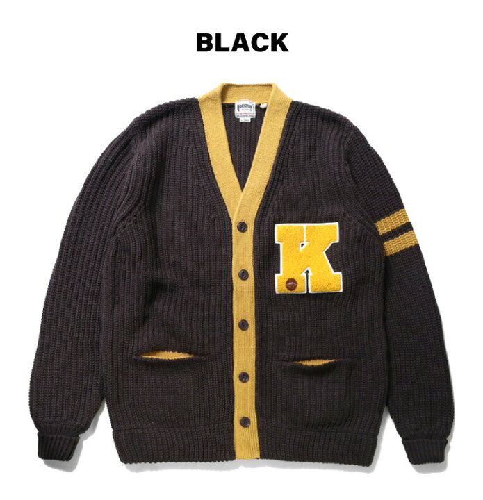 楽天市場】HOUSTON / ヒューストン 22060 BICOLOR LETTERED CARDIGAN  