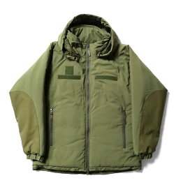 HOUSTON / ヒューストン 51143 PRIMALOFT LEVEL7 JACKET / プリマロフト レベル7ジャケット-全4色- 撥水 マシュマロスーツ ECWCS リップストップ ベルクロ 中綿 ミリタリー MILITARY フード メンズ レディース 大きいサイズ ゆったり 本格[51143]