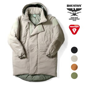 HOUSTON / ヒューストン 51183 PRIMALOFT MONSTER PARKA / プリマロフトモンスターパーカー -全4色- LEVEL7 ポリエステル 撥水 中綿 保温性 軽量 大きいサイズ アメカジ ミリタリー MILITARY メンズ ユニセックス PCU TYPE2 無地 フード 立襟 秋冬 [51183]