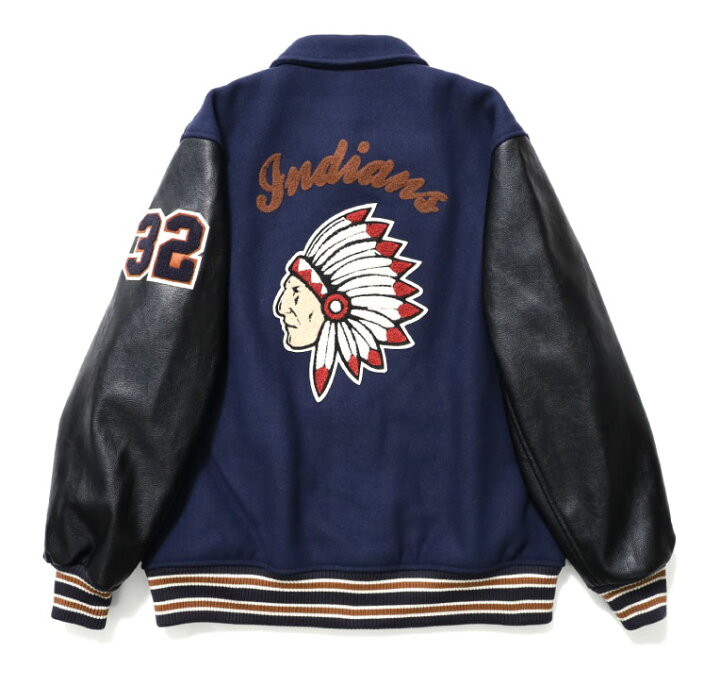 楽天市場】HOUSTON / ヒューストン 51191 MELTON AWARD JACKET(INDIANS 