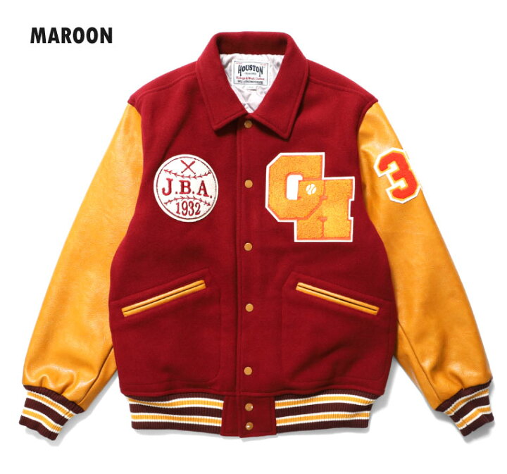 楽天市場】HOUSTON / ヒューストン 51191 MELTON AWARD JACKET(INDIANS 