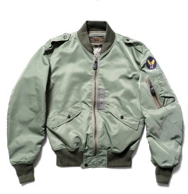 HOUSTON / ヒューストン 5L-2BX L-2B FLIGHT JACKET / L-2B フライトジャケット -全1色- MILITARY ミリタリー メンズ 大きいサイズ ナイロン アウター ブルゾン ライトゾーン エアフォース L2B おしゃれ 定番 パイロット リサイズ[5L-2BX]