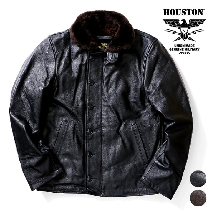 楽天市場】HOUSTON / ヒューストン 8177 COW LEATHER N-1 DECK JACKET  