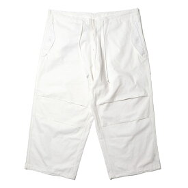 HOUSTON / ヒューストン 10084 HEAVY POPLIN SNOW CAMO PANTS / ヘビーポプリンスノーカモパンツ -全3色- メンズ ワイドシルエット ミリタリー MILITARY ポケット 無地 紐 ポケット [10084]