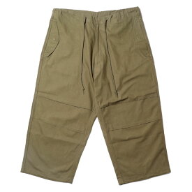 HOUSTON / ヒューストン 10084 HEAVY POPLIN SNOW CAMO PANTS / ヘビーポプリンスノーカモパンツ -全3色- メンズ ワイドシルエット ミリタリー MILITARY ポケット 無地 紐 ポケット [10084]