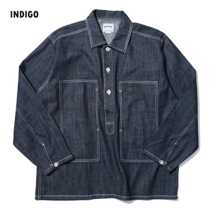 楽天市場】HOUSTON / ヒューストン 40696 USA COTTON DENIM PULLOVER 