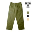 HOUSTON / ヒューストン 10116 60's ARMY CHINO PANTS / 60年代 アーミーチノパンツ -全3色- メンズ 大きいサイズ ジッパーフライ スタンダード 無地 ミリタリー MILITARY シンプル[10116]