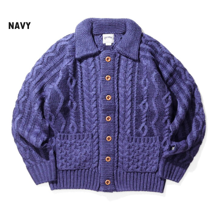 楽天市場】HOUSTON / ヒューストン 22150 ROUGH GAUGE KNIT CARDIGAN 