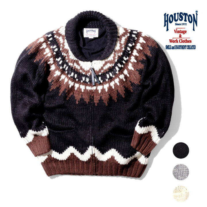楽天市場】HOUSTON / ヒューストン 22151 COWICHAN KNIT CARDIGAN 