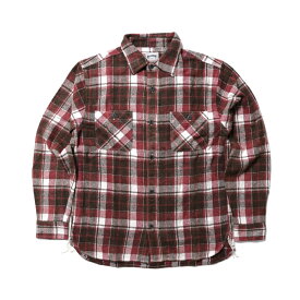 HOUSTON / ヒューストン 41053 VINTAGE FLANNEL WORK SHIRT / ヴインテージ フランネル ワークシャツ -全4色- 長袖 羽織 チェック柄 メンズ ミリタリー カジュアル 大きいサイズ ヴィンテージ ビンテージ 色落ち アメカジ [41053]