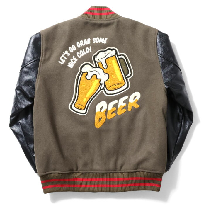 楽天市場】HOUSTON / ヒューストン 51274 MELTON AWARD JACKET (BEER 