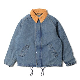 HOUSTON / ヒューストン 51303 DENIM HUNTING JACKET / デニムハンティングジャケット -全2色- メンズ アウトドア レジャー 大きめ キルティング 防寒 無地 インディゴ ミリタリー オーバーサイズ アメカジ ヴィンテージ [51303]