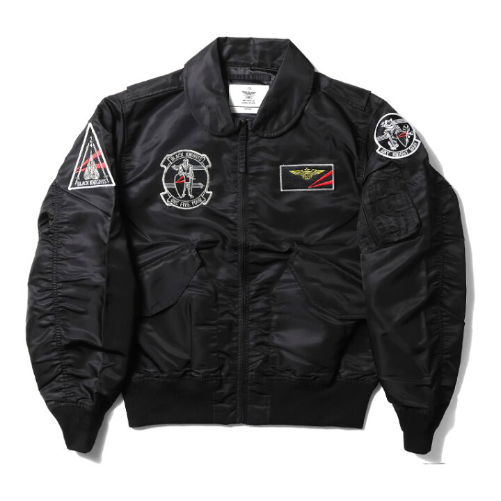 ☆80s cwu45/P フライトジャケット BLACK 詰める KNIGHTSパッチ