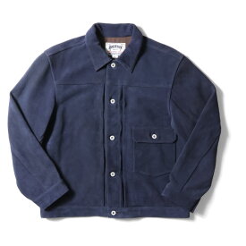 HOUSTON / ヒューストン 8213 COW SUEDE TRACK JACKET / カウスウェードトラックジャケット -全2色- メンズ オイル 無地 革ジャン 月桂樹ボタン 牛革 ミリタリー スエード アウター アメカジ ヴィンテージ [8213]