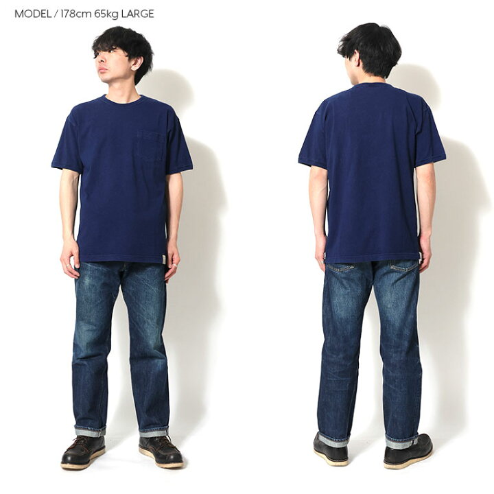 楽天市場】HOUSTON / ヒューストン 22197 INDIGO POCKET S/S TEE 