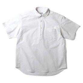 HOUSTON / ヒューストン 41135 OXFORD B/D S/S PULLOVER SHIRT / オックスフォードボタンダウン半袖プルオーバーシャツ -全4色- メンズ シンプル 半袖シャツ ミリタリー カジュアル アメカジ ヴィンテージ 無地[41135]