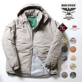 HOUSTON / ヒューストン 50323 LEVEL7 JACKET / レベル7 ジャケット -全10色- Thinsulate シンサレート 3M 中綿 ミリタリー アウター フード マシュマロスーツ MILITARY メンズ レディース ウィメンズ 大きいサイズ 小さいサイズ ゆったり 迷彩 ECWCS [50323]