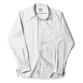 HOUSTON / ヒューストン 41140 STRIPE VIYELLA SHIRT / ストライプビエラシャツ -全5色- 長袖シャツ フランネルシャツ ワークシャツ メンズ ミリタリー カジュアル 大きいサイズ ヴィンテージ ビンテージ [41140]