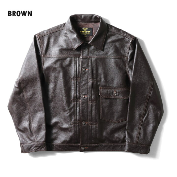 楽天市場】HOUSTON / ヒューストン 8215 COW LEATHER TRACK JACKET 