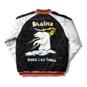 HOUSTON / �q���[�X�g�� 51468 QUILTING RAYON SOUVENIR JACKET (ALASKA) / �L���e�B���O���[�����X�[�x�j�A�W���P�b�g -�S3�F- �����Y �h�J �X�J�W���� �~���^���[ �傫���T�C�Y ���F �A���J�W ���B���e�[�W [