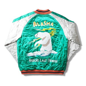 HOUSTON / �q���[�X�g�� 51468 QUILTING RAYON SOUVENIR JACKET (ALASKA) / �L���e�B���O���[�����X�[�x�j�A�W���P�b�g -�S3�F- �����Y �h�J �X�J�W���� �~���^���[ �傫���T�C�Y ���F �A���J�W ���B���e�[�W [