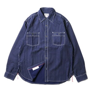 HOUSTON / q[Xg 41259 INDIGO WABASH WORK SHIRT / CfBSEHobV[NVc -S2F- Vc Y ~^[ JWA 傫TCY Be[W re[W XgCv [412