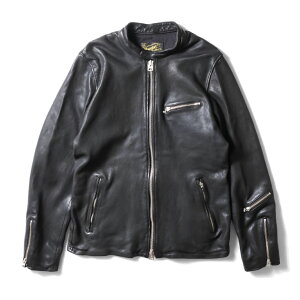 HOUSTON / q[Xg 8224 LEATHER SINGLE RIDERS JACKET / U[VOC_[XWPbg -S3F- vW AJW ~^[ MILITARY Y 傫TCY oCJ[[8224]