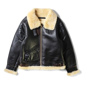 HOUSTON / �q���[�X�g�� 8231BC MOUTON B-3 JACKET -1POCKET- / ���[�g��B-3�W���P�b�g-1POCKET- -�S1�F- �v�W���� �A���J�W �~���^���[ MILITARY �����Y �傫���T�C�Y �t���C�g�W���P�b�g LEATHER [8231BC]