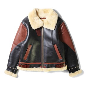 HOUSTON / q[Xg 8233 MOUTON B-3 JACKET -2POCKET- / [gB-3WPbg-2POCKET- -S2F- vW AJW ~^[ MILITARY Y 傫TCY tCgWPbg LEATHER [8233]