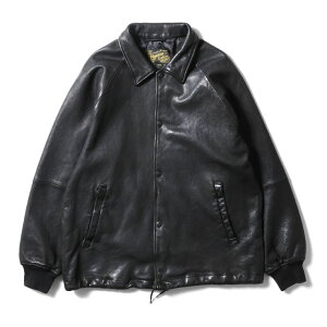 HOUSTON / �q���[�X�g�� 8237 LEATHER COACH JACKET / ���U�[�R�[�`�W���P�b�g -�S2�F- �v�W���� �A���J�W �~���^���[ MILITARY �����Y �傫���T�C�Y �V���v�� [8237]