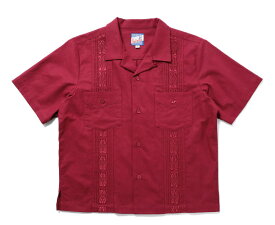 HOUSTON woman / ヒューストン ウーマン 23HL026 COTTON LINEN CUBA SHIRT / コットンリネンキューバシャツ -全3色- 半袖 綿麻 レディース キューバ刺繍 オープンカラー 開襟シャツ 半袖シャツ ヴィンテージ カジュアル [23HL026]