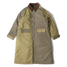 HOUSTON woman / ヒューストン ウーマン 23HL062 M-65 HUNTING COAT / ハンティングコート -全3色- レディース ハンティングジャケット ブリティッシュ 英国 ロングコート ミリタリー ひょうたんキルト 羽織り 大きめ ヴィンテージ コーデュロイ [23HL062]