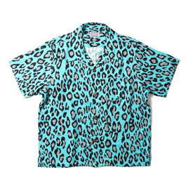 HOUSTON woman / ヒューストン ウーマン 24HL052 ALOHA SHIRT (LEOPARD) / アロハシャツ (レオパード) -全3色- レディース ヒョウ柄 ハワイアンシャツ 開襟シャツ 半袖シャツ ココナッツボタン カラフル ヴィンテージ [24HL052]