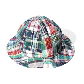 UNIVERD72 / ユニバード72 6830 MADRAS CHECK PATCHWORK MILL HAT/ マドラスチェックパッチワークミルハット -全4色- メンズ レディース 男女兼用 ギフト プレゼント [6830]