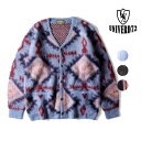 UNIVERD72 / ユニバード72 22332 MOHAIR TOUCH CARDIGAN(NATIVE) / モヘアタッチ起毛カーディガン -全3色- 長袖 ニット 大きいサイズ Vネック メンズ 羽織り ルーズ シンプル ポケット ボタン留め [22332]