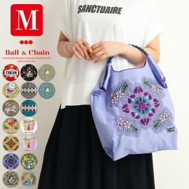 [正規販売店] 【 ball＆chain ボールアンドチェーン 】 刺繍 エコ バッグ Mサイズ バッグ エコバッグ 鞄 かばん レディース 大人 ファッション 雑貨 ギフト プレゼント 折りたたみ サスティナブル SAN HIDEAKI MIHARA サン ヒデアキ ミハラ人気 トレンド ブランド