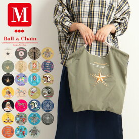 [正規販売店] 【 ball＆chain ボールアンドチェーン 】 刺繍 エコ バッグ Mサイズ バッグ エコバッグ 鞄 かばん レディース 大人 ファッション 雑貨 ギフト プレゼント 折りたたみ サスティナブル SAN HIDEAKI MIHARA 人気 トレンド ブランド サン ヒデアキ ミハラ