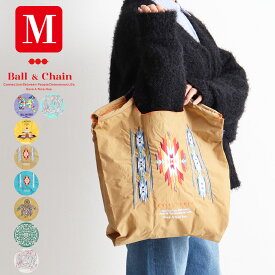 [正規販売店] 【 ball＆chain ボールアンドチェーン 】 刺繍 エコ バッグ Mサイズ バッグ エコバッグ 鞄 かばん レディース 大人 ファッション 雑貨 ギフト プレゼント 折りたたみ サスティナブル SAN HIDEAKI MIHARA 人気 トレンド ブランド サン ヒデアキ ミハラ