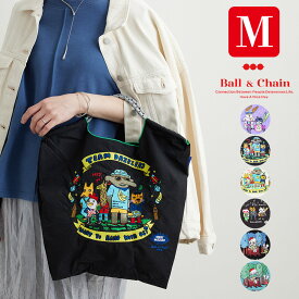 [正規販売店] 【 ball＆chain ボールアンドチェーン 】 刺繍 エコ バッグ Mサイズ バッグ エコバッグ 鞄 かばん レディース 大人 ファッション 雑貨 ギフト プレゼント 折りたたみ サスティナブル SAN HIDEAKI MIHARA 人気 トレンド ブランド サン ヒデアキ ミハラ
