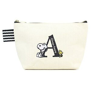 スヌーピー イニシャルポーチ A ピーナッツ ポーチ かわいい キャラクター グッズ プレゼント ギフト なないろ堂