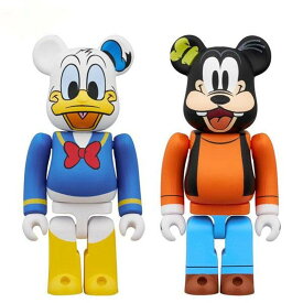 ディズニー ベアブリック ドナルドダック＆グーフィー 2PCS SET BE＠RBRICK 可動フィギュア 人形 かわいい キャラクター グッズ プレゼント ギフト なないろ堂