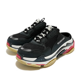 BALENCIAGA TRIPLE S ミュール バレンシアガ トリプルエス 厚底 スニーカー ストリート メンズ 男性 ブラック 黒