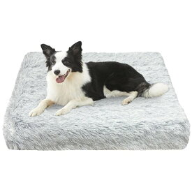 犬 ベッド 犬用ベッド 中型犬 暖かい 洗えるカバー 滑り止め底、犬マット 通年利用可能 犬と猫用の快適な寝床 犬 ベッド (S, ライトグレー)