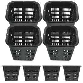 Milisten 水耕栽培用プラスチックネットポット 8個セット 5.5×5.5×4.3インチ メッシュ植栽バスケット 通気性良好 水生植物用 家庭園芸用品