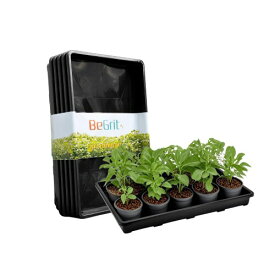 BeGrit育苗トレー 育苗ポット 育苗トレー 受け皿 44×30×4.5cm 黒 プラントトレー 園芸トレイ 多用途 丈夫な設計 ポリプロピレン素材 苗ポット対応 ガーデニング 家庭菜園 室内 屋外用(5枚セ