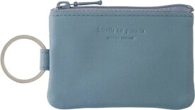 スリップオン ノワールキーポーチmini 革 グレイッシュブルー NSL-1803