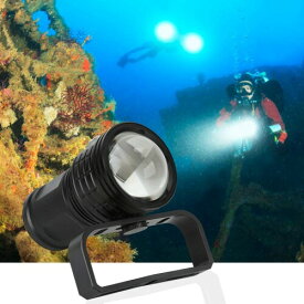 ダイビングライト LED懐中電灯 80m水中防水 高輝度10800LM COB写真撮影 ビデオダイビングフィルライト 水中トーチ スキューバ ライト 照明 アルミニウム合金 IPX8強力防水 ブラケット付き(blac